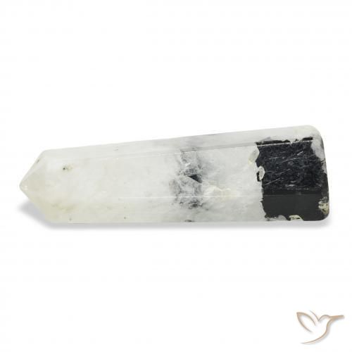 Pedra da Lua Arco-Íris branco com preto Natural 41.20ct, Chique, Opaco