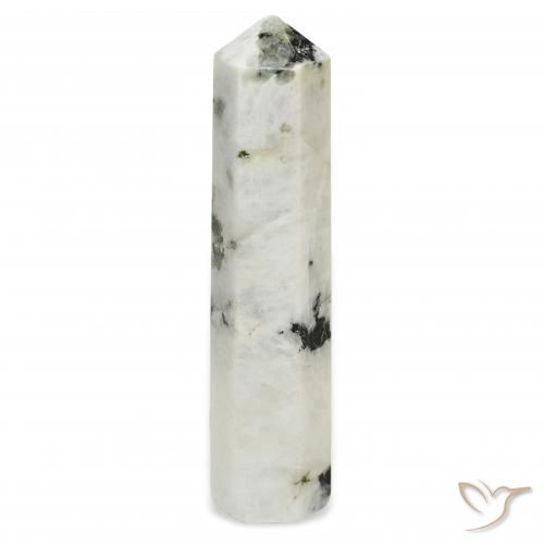 42.52ct Natural branco com preto Pedra da Lua Arco-Íris, Chique, Opaco