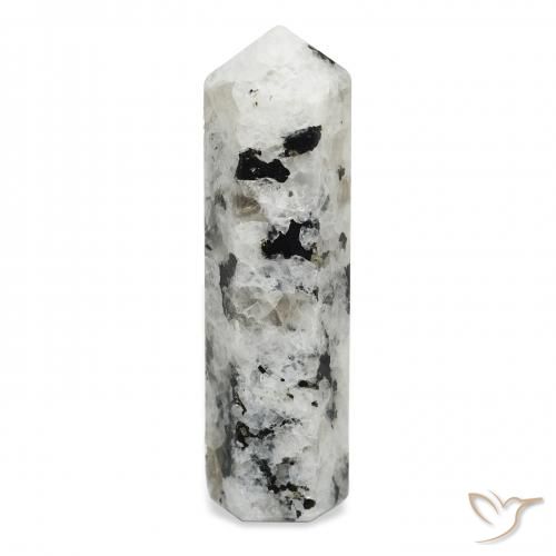 46.59ct Natural branco com preto Pedra da Lua Arco-Íris, Chique, Opaco