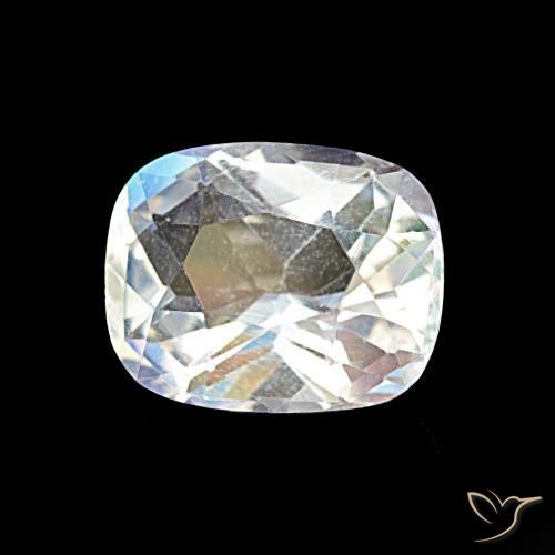 Pedra da Lua Arco-Íris Branco multicor Natural 1.69ct, Almofada, VVS