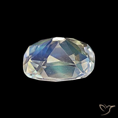 Pedra da Lua Arco-Íris Branco multicor Natural 1.69ct, Almofada, VVS
