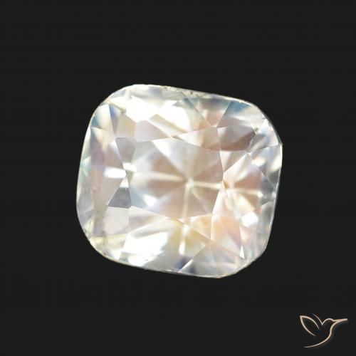 Pedra da Lua Arco-Íris Branco multicor Natural 1.68ct, Almofada, VS