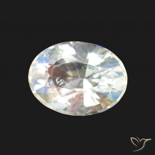 Pedra da Lua Arco-Íris Branco multicor Natural 1.64ct, oval, VS