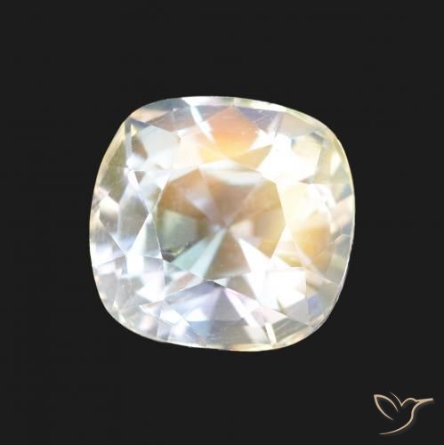 Pedra da Lua Arco-Íris Branco multicor Natural 1.94ct, Almofada, VVS-VS