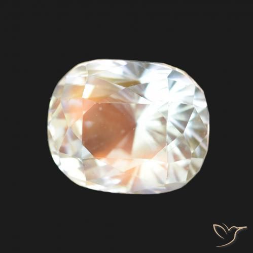 Pedra da Lua Arco-Íris Branco multicor Natural 2.19ct, Almofada, VVS-VS