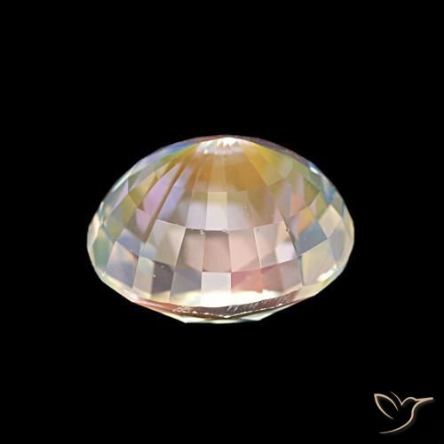 Pedra da Lua Arco-Íris Branco multicor Natural 2.00ct, oval, VS