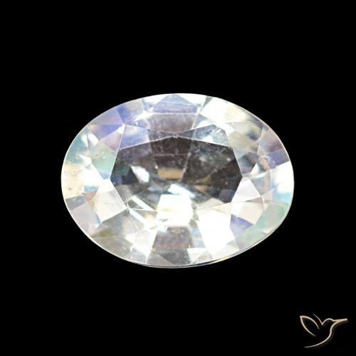 1.18ct Branco multicor Pedra da Lua Arco-Íris, oval, VS