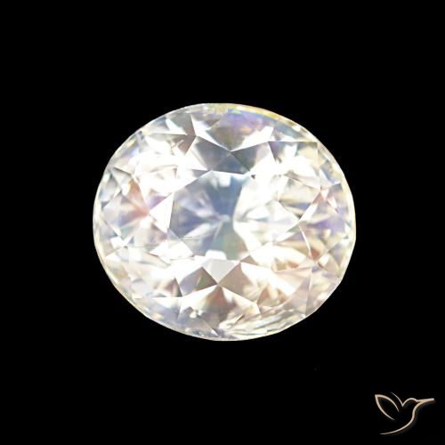 2.10ct Branco multicor Pedra da Lua Arco-Íris, oval, VS