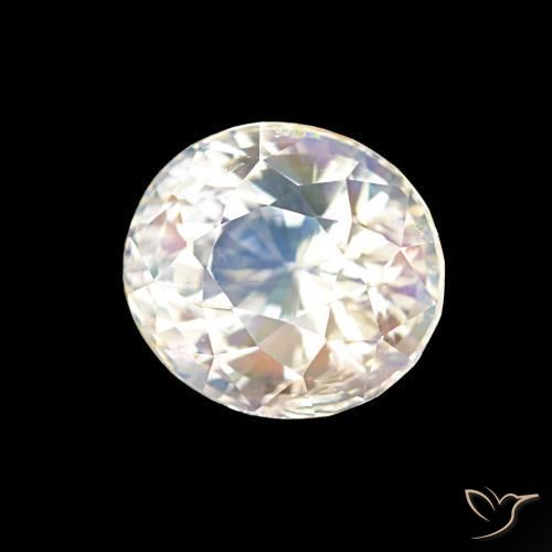 Pedra da Lua Arco-Íris Branco multicor Natural 2.10ct, oval, VS