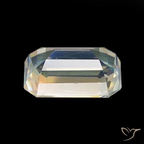 Pedra da Lua Arco-Íris Branco multicor Natural 2.62ct, Corte Octógono / Esmeralda, VVS