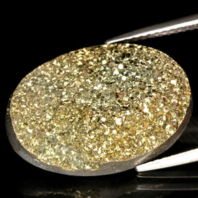 Pirita arco-íris multicolorido natural 10,27ct, corte oval, opaco