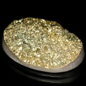 Pirita arco-íris multicolorido natural 10,27ct, corte oval, opaco