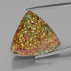 Pirita arco-íris Multicolorido Natural 26.91ct, Trilhão, Opaco