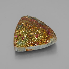 Pirita arco-íris Multicolorido Natural 26.91ct, Trilhão, Opaco