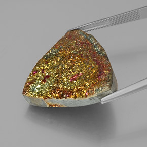 Pirita arco-íris Multicolorido Natural 26.91ct, Trilhão, Opaco