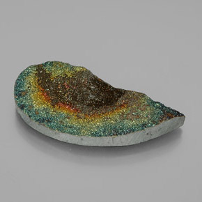 Pirita arco-íris multicolorido natural 39,36ct, forma extravagante, opaco