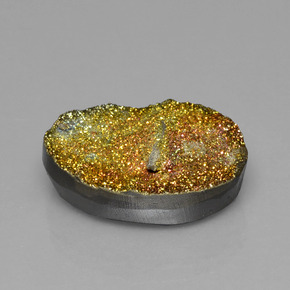 Pirita arco-íris Multicolorido Natural 18.28ct, Corte Oval, Opaco