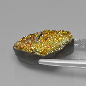 Pirita arco-íris Multicolorido Natural 18.28ct, Corte Oval, Opaco