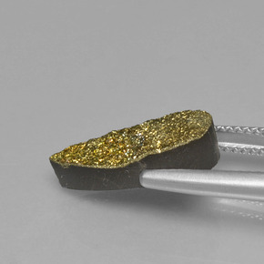 Pirita arco-íris Multicolorido Natural 5.04ct, Formato de pêra, Opaco