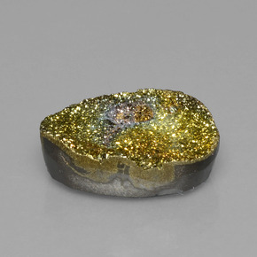 Pirita arco-íris multicolorido natural 12,80ct, corte oval, opaco