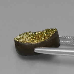 Pirita Arco-íris Multicolorido Natural 9,90ct, Corte Oval, Opaco