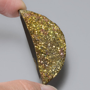 Pirita arco-íris multicolorido natural 36,82ct, forma extravagante, opaco
