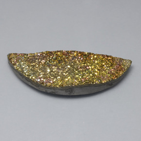 Pirita arco-íris multicolorido natural 36,82ct, forma extravagante, opaco