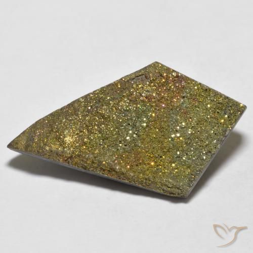 12.17ct Natural Multicolorido Pirita arco-íris, Chique, Opaco