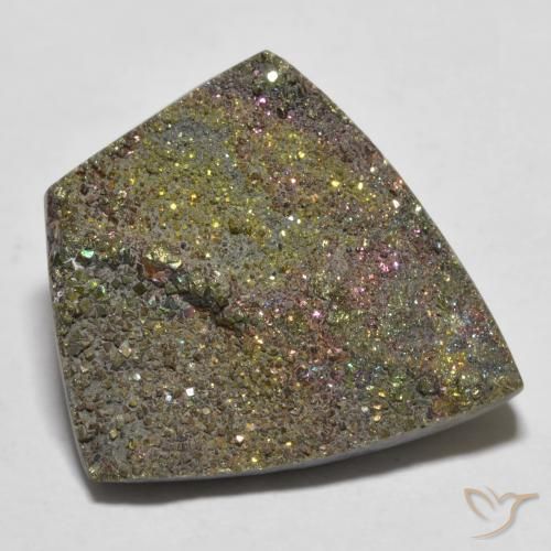 15.88ct Natural Multicolorido Pirita arco-íris, Chique, Opaco
