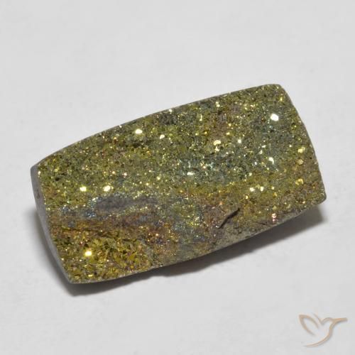 9.03ct Natural Multicolorido Pirita arco-íris, baguete, Opaco