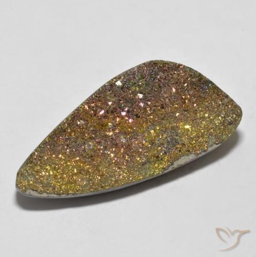 11.21ct Natural Multicolorido Pirita arco-íris, Chique, Opaco