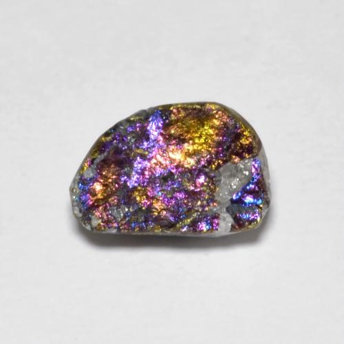 Pirita arco-íris multicolorido natural 1,94ct, forma extravagante, opaco