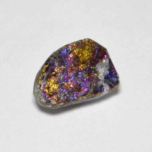 Pirita arco-íris multicolorido natural 1,94ct, forma extravagante, opaco