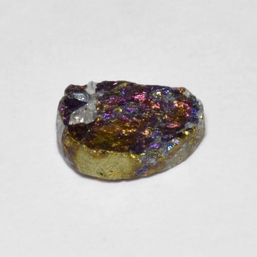 Pirita arco-íris multicolorido natural 1,94ct, forma extravagante, opaco