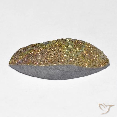 Pirita arco-íris Multicolorido Natural 7.90ct, Marquesa, Opaco