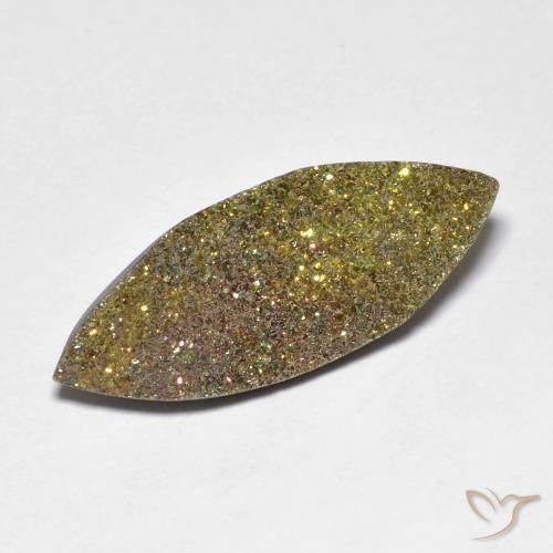 Pirita arco-íris Multicolorido Natural 6.52ct, Marquesa, Opaco