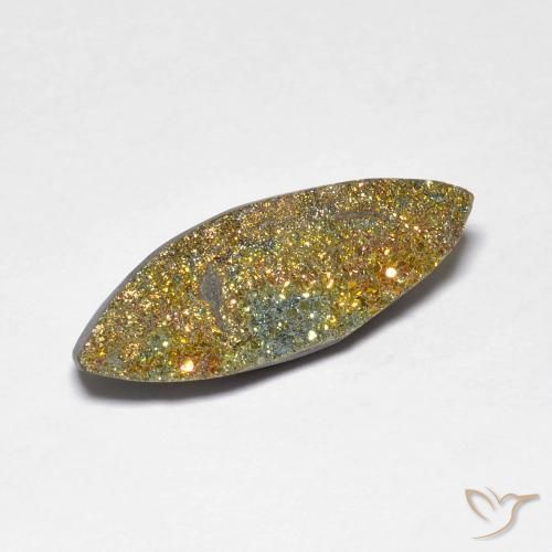 Pirita arco-íris Multicolorido Natural 4.60ct, Marquesa, Opaco