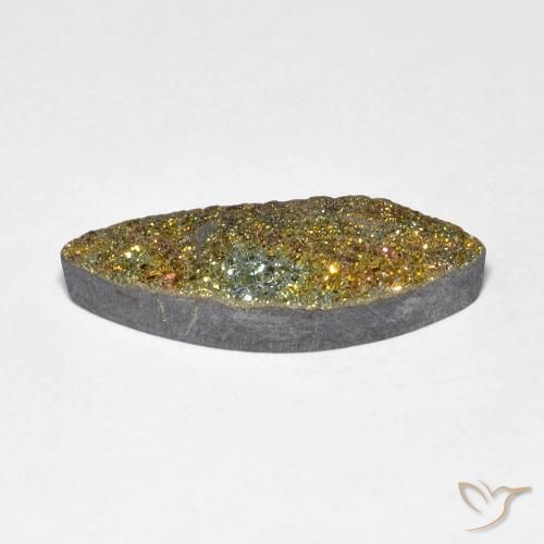 Pirita arco-íris Multicolorido Natural 4.60ct, Marquesa, Opaco