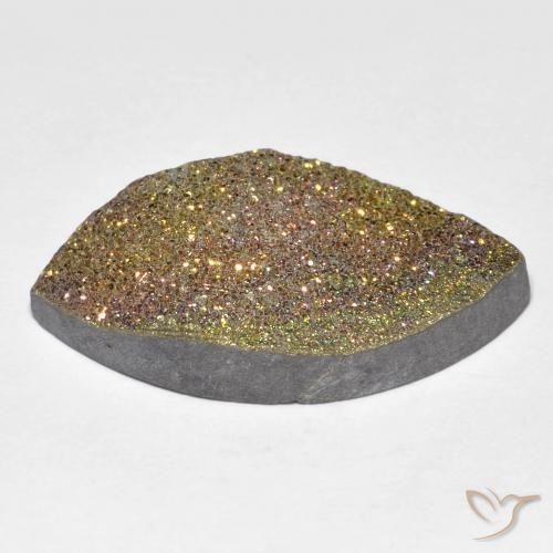 Pirita arco-íris Multicolorido Natural 14.45ct, Marquesa, Opaco
