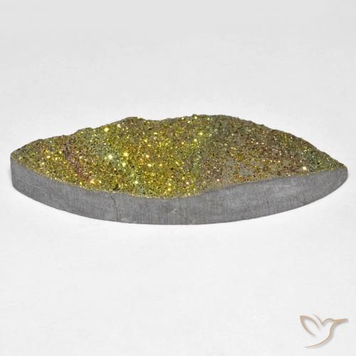 Pirita arco-íris Multicolorido Natural 25.96ct, Marquesa, Opaco
