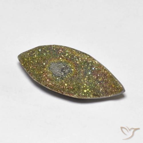 Pirita arco-íris Multicolorido Natural 5.48ct, Marquesa, Opaco