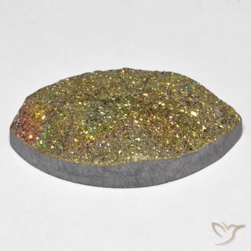 Pirita arco-íris Multicolorido Natural 25.84ct, Marquesa, Opaco