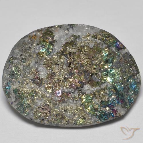 43.56ct Natural Multicolorido Pirita arco-íris, Chique, Opaco