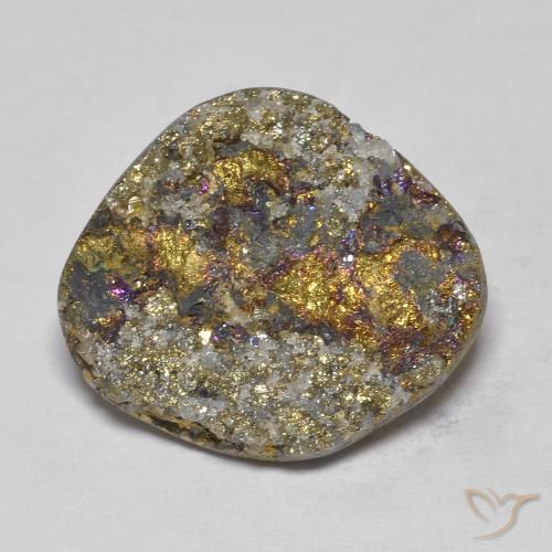 13.36ct Natural Multicolorido Pirita arco-íris, Chique, Opaco