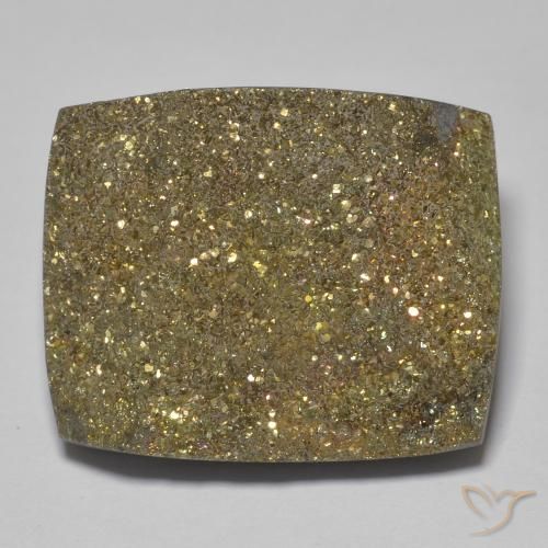 22.50ct Natural Multicolorido Pirita arco-íris, baguete, Opaco