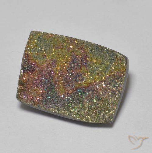 Pirita arco-íris Multicolorido Natural 6.51ct, baguete, Opaco