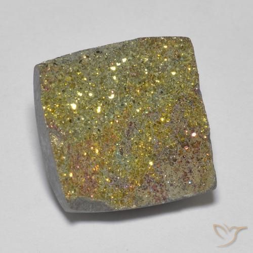 Pirita arco-íris Multicolorido Natural 6.15ct, Quadrado, Opaco