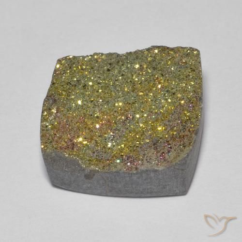 Pirita arco-íris Multicolorido Natural 6.15ct, Quadrado, Opaco
