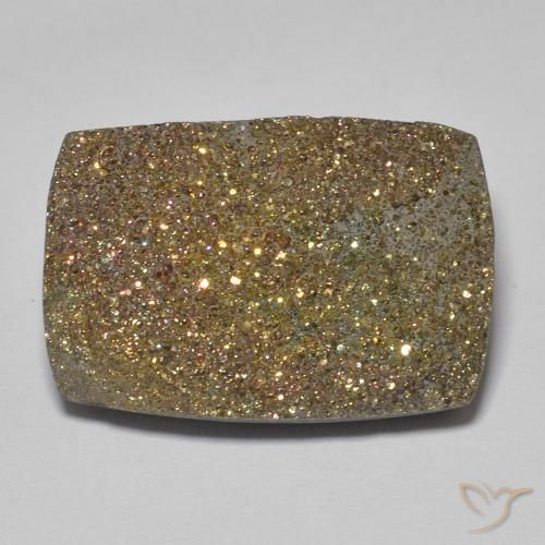 Pirita arco-íris multicolorido natural 11,29ct, baguete, opaco