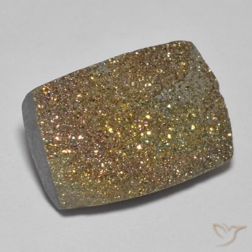 Pirita arco-íris multicolorido natural 11,29ct, baguete, opaco